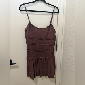 Urban Outfitters Brown Smocked Dress